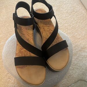 Blowfish platform sandal.